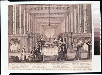 Das Krankenhaus der Barmherzigen Schwestern während eines Besuchs von Anna von Österreich, 1635
